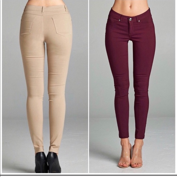 Black 5 Pocket Ponte Skinny Pants - Picture 3 of 3